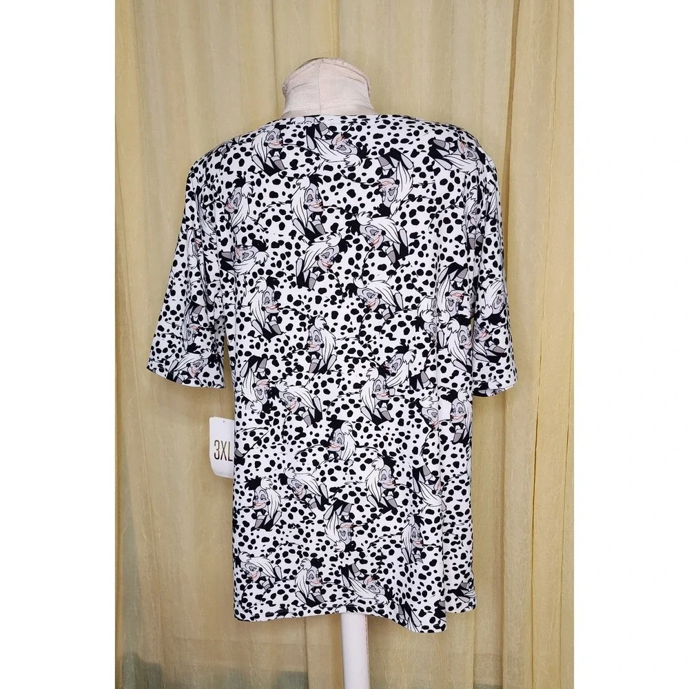 Disney Cruella DeVille LuLaRoe Gigi short sleeve top Size 3XL NWT - Picture 3 of 6